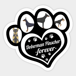 Doberman Pinscher forever Sticker